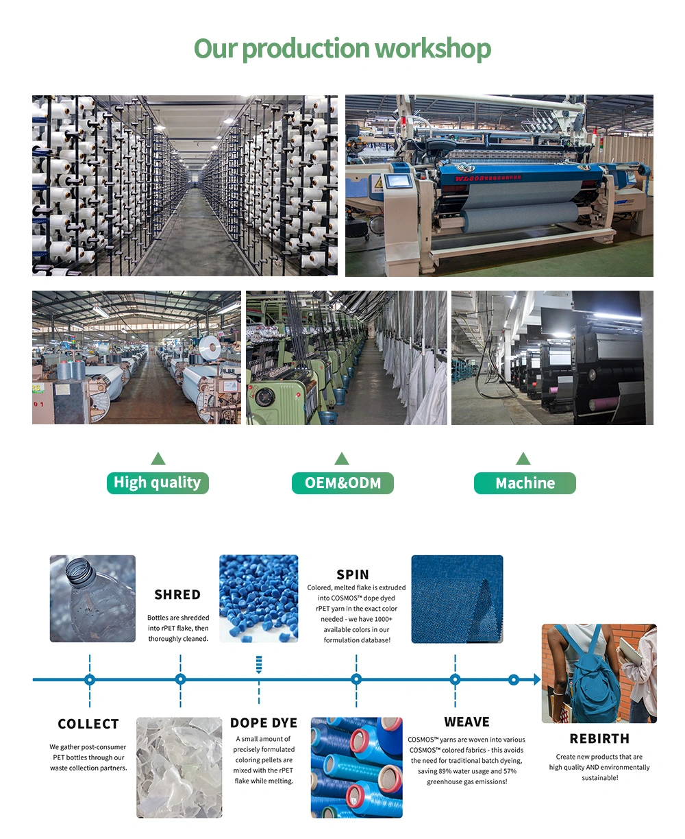 Baichuan Eco Friendly DTY SIM Recycled Pet Polyester Factory Dope Dye Yarn