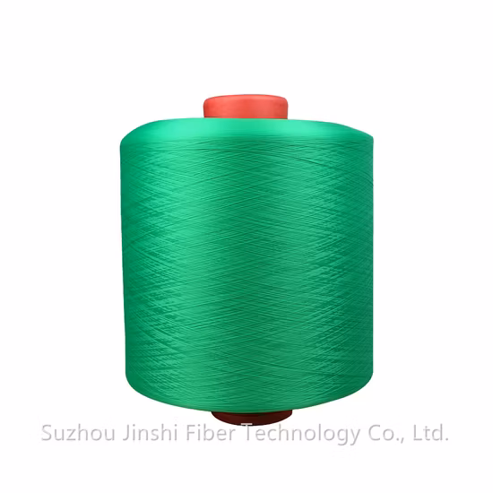 Grs Certification POY 50d/72f Tpm White 100% Pet Bottle Recycled Polyester Yarn for Woven Label